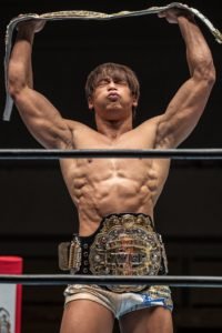Kota Ibushi as IWGP Heavyweight Champion and IWGP Intercontinental Champion by taigaphoto_pw
