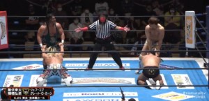 Hiroshi Tanahashi and Kota Ibushi vs. Jeff Cobb and The Great O-Khan