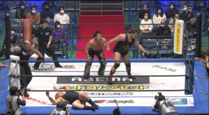 HARASHIMA and Naomi Yoshimura vs Yuji Hino and The Bodyguard