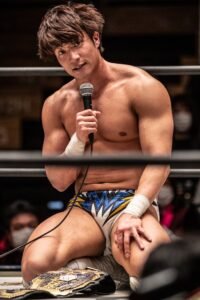 DDT Wrestler Yuki Ueno with the DDT Universal Championship